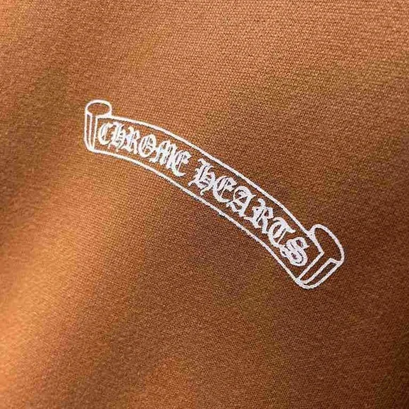 Chrome Hearts Marty Boy Tan Hoodie with Pink Graphics - Picture 8 of 9